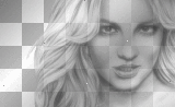 black and white