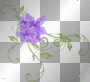 Deco Romantic-Floral-Corner~Purple