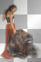 // woman / lion