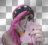 EMO GIRL KITCHING PINK