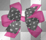 Bow violet & black Bow violet & black