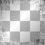 RAMCIA  FRAME TRANSPARENT BORDER LOVE BLACK WHITE