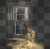 Goth • Girl in a dark room.. + lightning  [by crissandy]