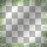 Frame overlay pearls flowers green