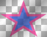 star blue pink