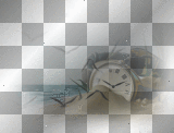 LATO SUMMER  TRANSPARENT DECO BEACH CLOCK BIRD WATER 
