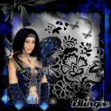 Don't Be Sad Goth Fairy in Black and Blue