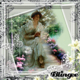 Vintage Lady In Her Garden