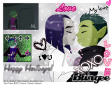 random raven x beast boy blingee