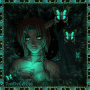 Teal and Black Elf Fairy