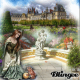 Die Prinzessin in ihrem Schlosspark