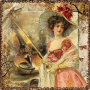 Vintage Lady and Violin Vintage Lady and Violin