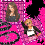 miley/hannah pink and black miley/hannah pink and black
