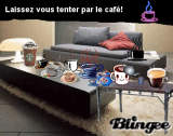 Un salon de café.