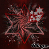 RED - WHITE STAR BACKGROUND