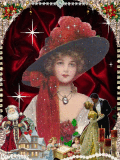Christmas Lady in Red 1