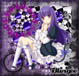 purple and black anime