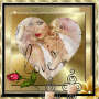 femme coeur dorée femme coeur dorée