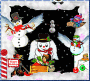 Snowmen Angels Watching Over Children.