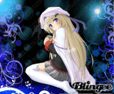 Blue-Anime Girl