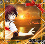 Anime Sunset - by Lu