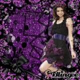 Selena Gomez in violet & black...   OЯiGiИ4L βy  (¯`•.✿♥♀ℓιи∂α♀♥✿.•`¯)