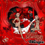 Red White & Gold Valentine Fairy