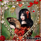 Espagnole en rouge et vert