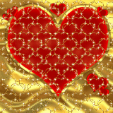 heart in gold glitter - SCRAPWORLD