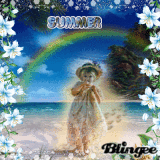 summer little girl on the beach