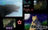 blue and hige-Wolfs Rain