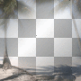 LATO SUMMER  TRANSPARENT DECO FRAME BEACH PALM SAND