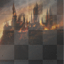 Hogwarts Castle in Fire, Background © Stars1994