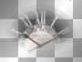 DODATKI DECO TRANSPARENT VINTAGE CLOCK BLACK