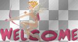 Cupid Arrow Wings Sparkle Welcome