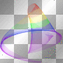 Transparent Rainbow Swirl •