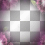 RAMCIA  FRAME TRANSPARENT BORDER FLOWER SPARKLE PINK