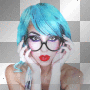 EMO GIRL BLUE HAIR