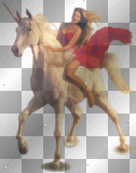 Sexy Girl and Unicorn