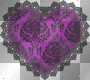 Black & Purple Victorian Heart •