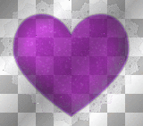 Purple & White Heart •