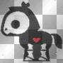 EMO SKELANIMALS HORSE RED