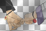 Anime hand holding