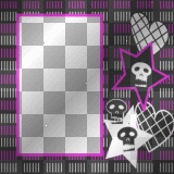 EMO skull star heart frame