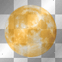 Glowing Orange Moon •
