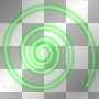 green  spirals frame circle background transparent bg by uky96