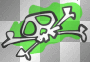 EMO SKULL GREEN EMO SKULL GREEN