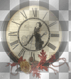 AJESIEN AUTUMN FALL TRANSPARENT CLOCK VINTAGE