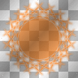 Stamp deco transparent bg orange by uky96