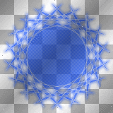 Stamp deco transparent bg blue by uky96